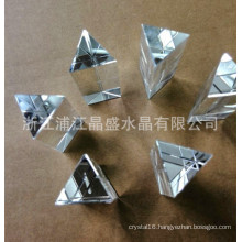 Manufacturer Wholesale Crystal Triangle Column Paperweight Glass Pendant